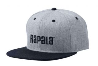 Rapala Flat Brim Grey Black Snapback